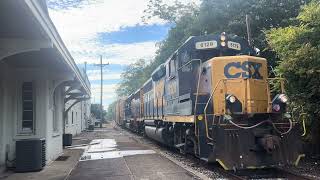 CA20 NB in Moorestown on 10/1/26 lead by CSXT 6129 with an RS3L and a short train 