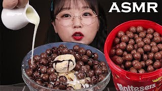 ASMR MALTESERS CHOCOLATE BALLS & SHABED ICE EATING SOUNDS MUKBANG🍫🍧 [ENG SUB]