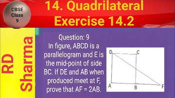 ABCD is a parallelogram and E is mid-point of side BC. If DE and AB produced meet at F, prove AF=2AB
