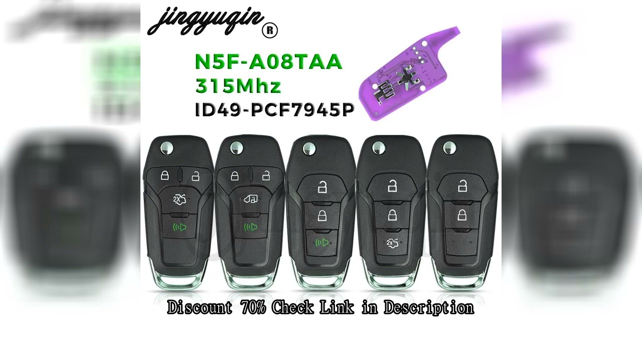 jingyuqin N5F-A08TAA Flip Remote Car Key 315MHz ID49-7945P Chip For Ford Fusion 2013-2016 Fob 2/3/4