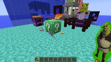 Emerald Lucky Block MOD in Minecraft