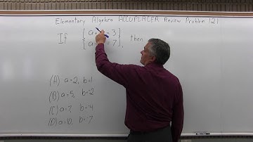 ACCUPLACER Review: Elementary Algebra Problem 121 - Mathematics with Dan Avedikian