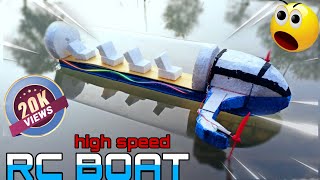 Powerful And High Speed Rc Boat Making At Home Worth 0. Rs 