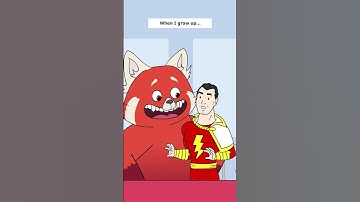 Ruby Gillman meets Shazam and Mei from Turning Red!