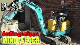 Minibagger bedienen -  Für Anfänger ohne Vorkenntnisse! (Tutorial 2020)