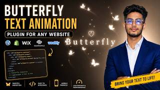 Butterfly text animation plugin for all type of website || Asmot Academy jishaansinghal