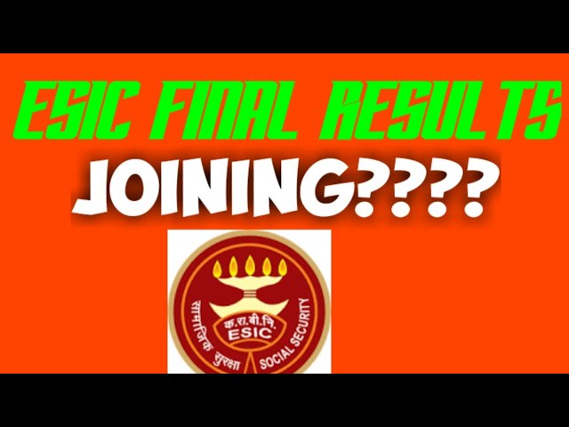 ESIC UDC Expected Result Date ESIC UDC Expected Result Date