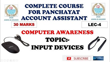 #Accountassistant || Lec-4 || Input Devices || Computer Awareness