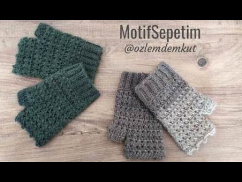 ANGORA İPLE PARMAKSIZ ELDİVEN YAPILIŞI - ÖRGÜ ELDİVEN MODELLERİ -   CROCHET GLOVES