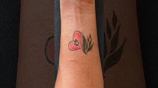 Beautiful Heart 💖 & Rose 🌹 Tattoo Design! #shorts #tattoo #tattooideas #trending