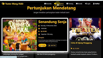 Source Code Webiste Pemesanan Tiket Teater Gratis
