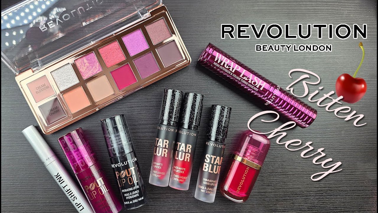 Коллекция Revolution Bitten Cherry и тональная основа Wonderskin Hyper-Bond Serum // Свотчи и обзор