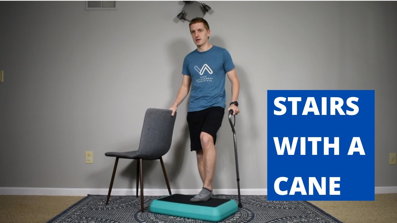 Going Up And Down Stairs With A Cane - YouTube