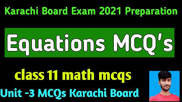 Equation mcqs