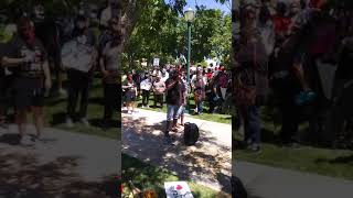 Husband Wife Sound Off Robert Fuller Protest Rally