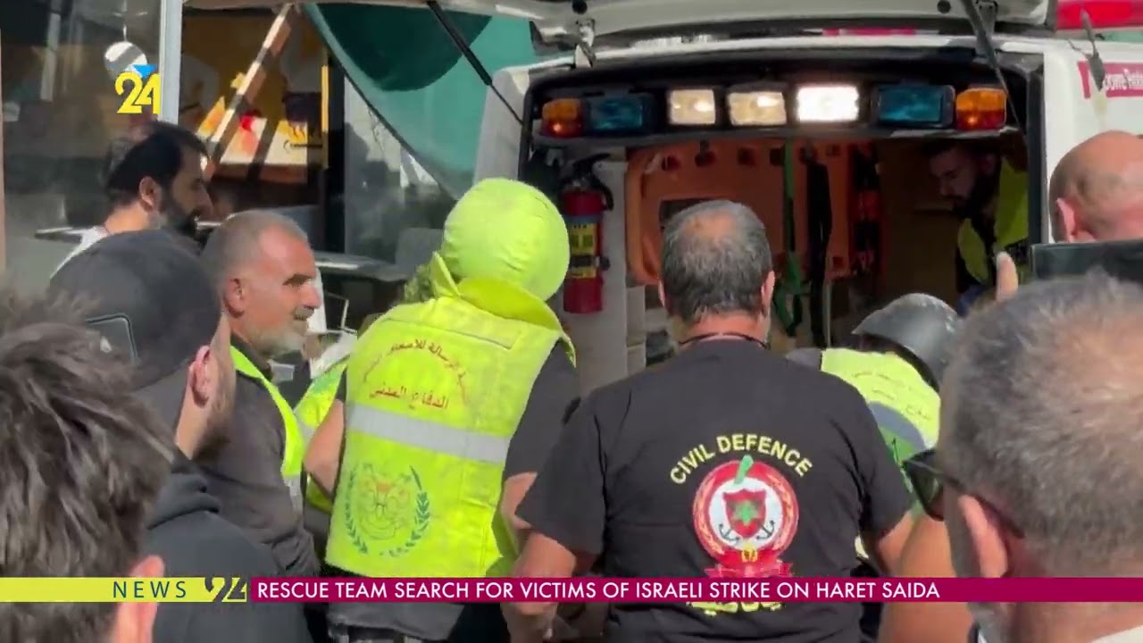 Rescue Team Search for Victims of Israeli Strike on Haret Saida