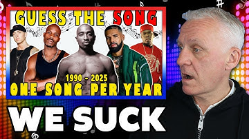 Guess the Song - Hip Hop 1990 - 2025 One Song Per Year | Music Quiz REACTION | OFFICE BLOKES REACT!!