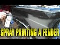 Repairing Dented Fender - Video 2 - Bondo, Sanding, and Spray Paint