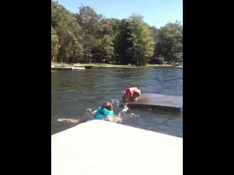 Luke and Austin - summertime at timber lake, Michi...
