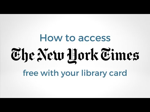 How to access the New York Times with your library card