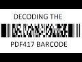 How to decode a PDF417 Barcode