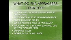 FHA Appraisals--Do not be scared! 
