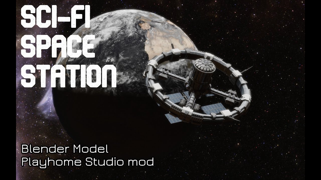 SciFi Space Station Blender 3D Model YouTube