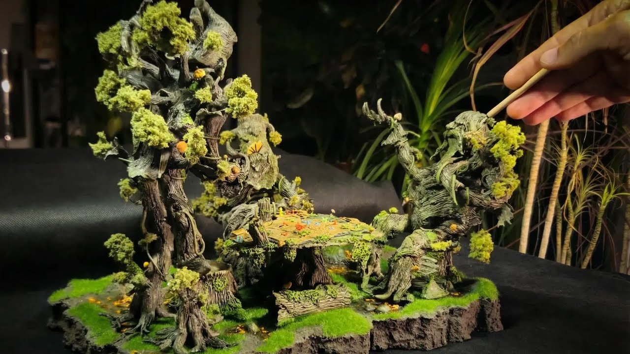 Fiz Ents jogando um jogo de Tabuleiro - Senhor dos Anéis - Clay