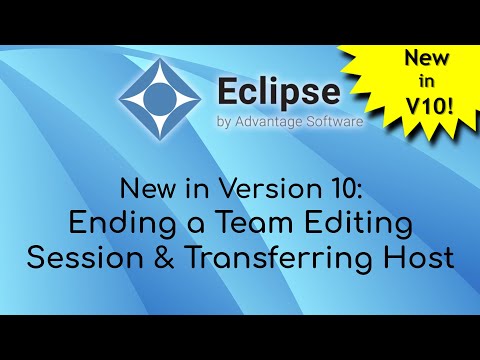 New in Eclipse 10: Ending a Team Editing Session & Transferring Host