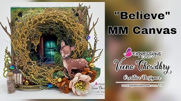 Believe mixed media canvas