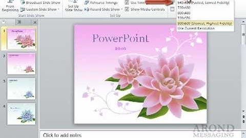 Using PowerPoint 2010 - Work with Resolution
