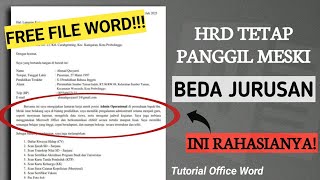INI RAHASIANYA‼️Panduan Menulis Surat Lamaran Kerja Beda Jurusan. INI RAHASIANYA‼️Panduan Menulis Surat Lamaran Kerja Beda Jurusan.