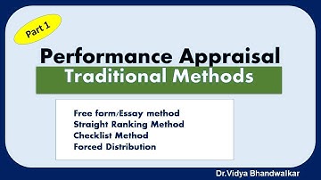 Traditional methods of Performance appraisal Part 1
