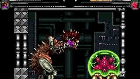 MUGEN Samus (Fusion) and Samus (Super) vs Mother Brain 1.3 and Ridley