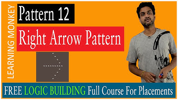Pattern 12 Right Arrow Pattern || Program 40 || Logic Building || Learning Monkey ||