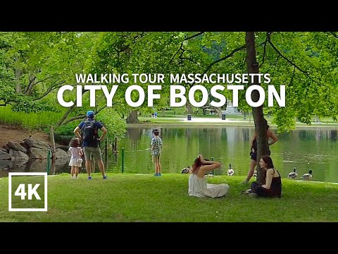 [4K] BOSTON TRAVEL - Boylston Street & Public Garden, Massachusetts, USA, Travel - 4K UHD