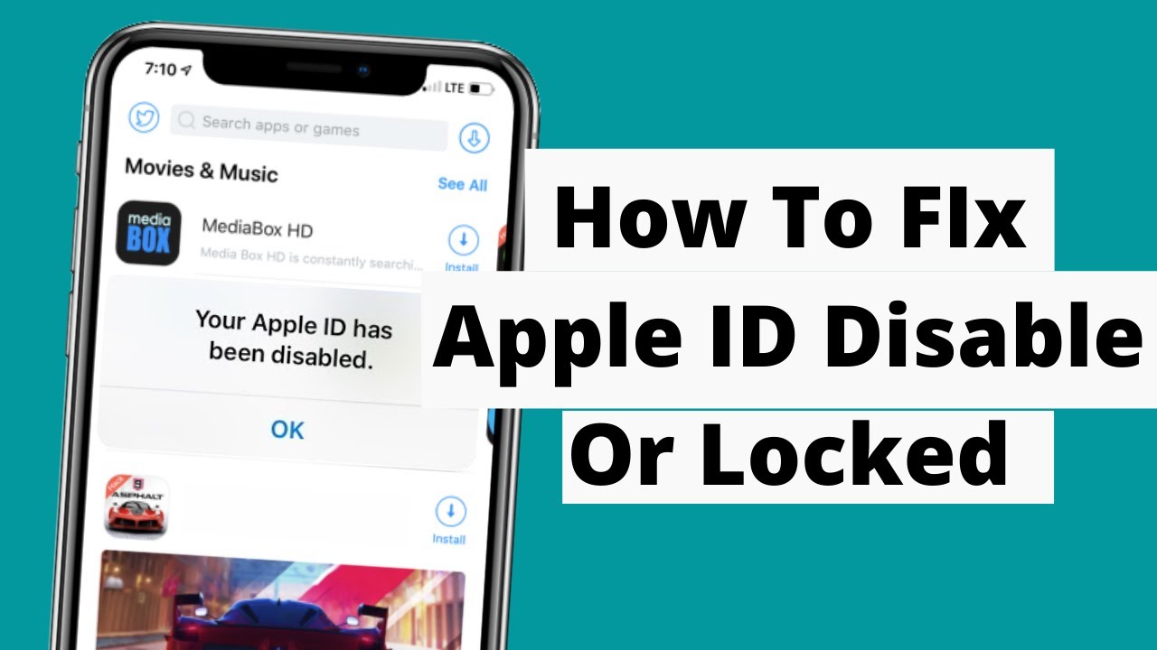 How To Fix Your Apple ID Has Been Disable Or Locked For Security ...