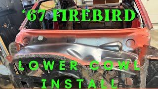 ‘67 Firebird lower cowl install.