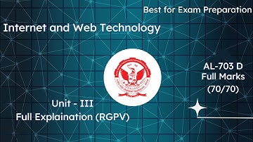 AL 703(D) (UNIT III: Style sheets) || IWT ||  || #rgpv #rgpvbhopal 
