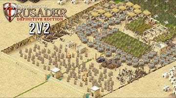 Stronghold Crusader DE – 2v2 Multiplayer Skirmish Battle [4K Gameplay]