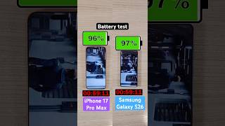 iPhone 17 Pro Max vs Samsung Galaxy S26 battery test!