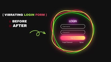 Build a Neon Glow Login Form with Animated Rings |#webdevelopment #frontend #loginform #cssanimation
