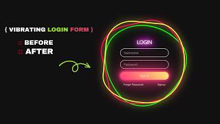 Build a Neon Glow Login Form with Animated Rings |#webdevelopment #frontend #loginform #cssanimation