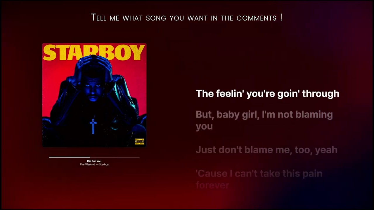 Die For You - The Weeknd (Karaoke)