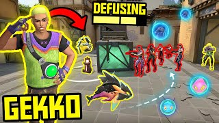 THE POWER OF GEKKO - Best Tricks & 200 IQ Outplays - VALORANT screenshot 4