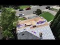 Underlayment and Shingle installation in progress