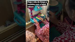 Hoje É Dia De Limpa A Cozinha Com A Bebê Reborn