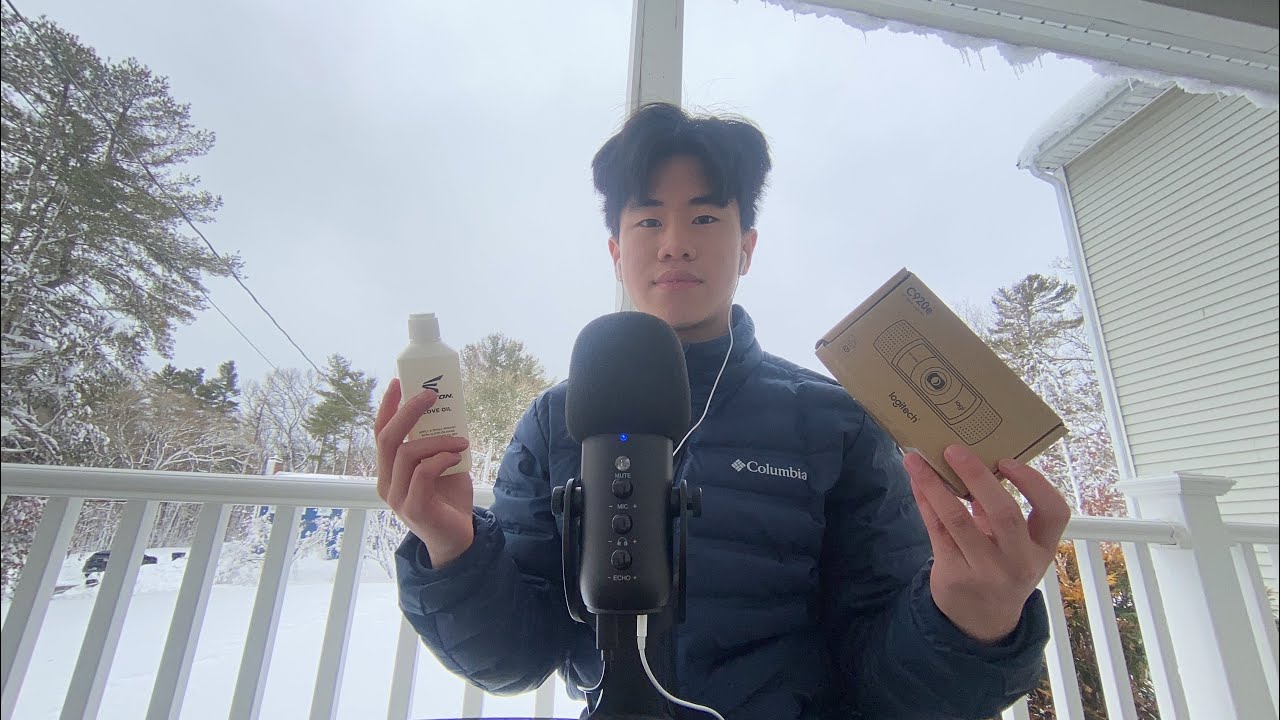 Chill ASMR triggers and rambles in the snow