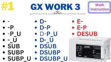 subtraction instruction use in mitsubishi plc | math instructions in plc | plc math instructions |