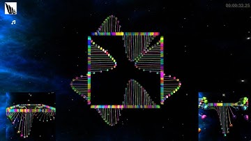 Colorful Pendulum Square Style of Polyrhythmic Wave! visualization. #javascript #threejs #pendulum